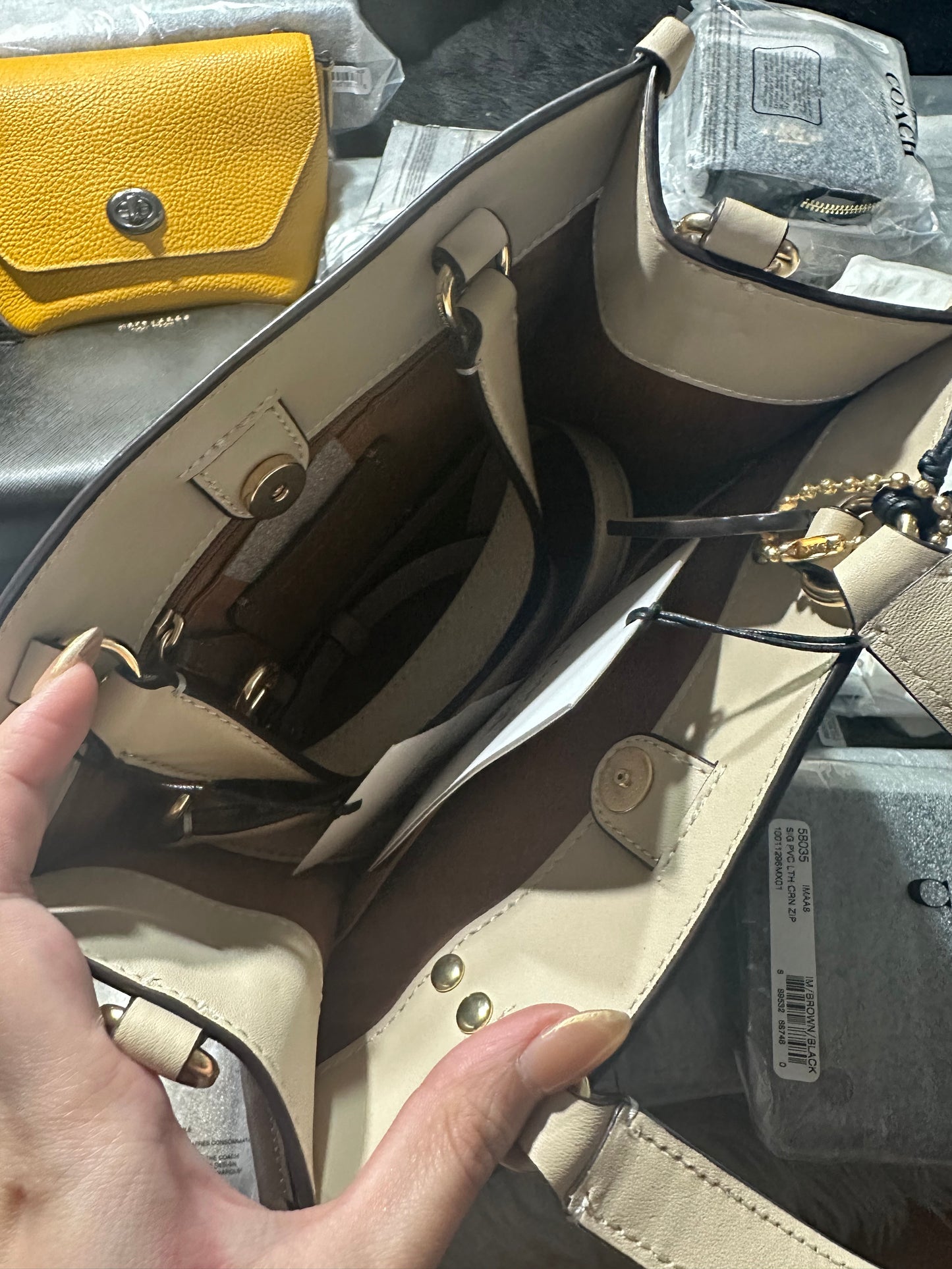AUTHENTIC/ORIGINAL Coach New Year Dempsey Tote 22 With Dragon Beige Bag