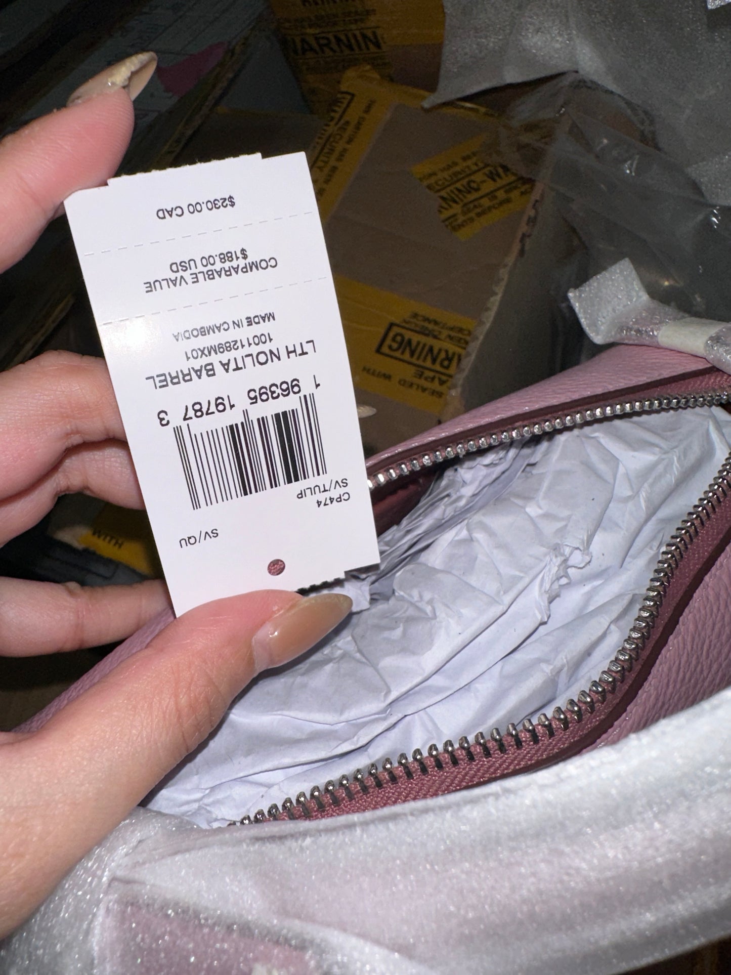 AUTHENTIC/ORIGINAL COACH Nolita Barrel Small Bag Pink Wristlet