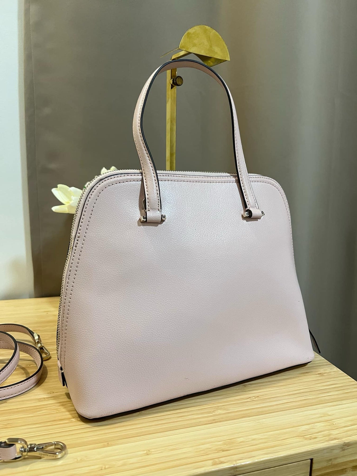 AUTHENTIC/ORIGINAL Preloved KateSpade KS Patterson Drive Medium Dome Satchel Bag Pink