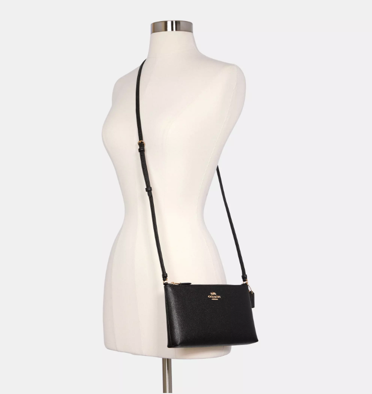 AUTHENTIC ORIGINAL Coach Zip Top Crossbody Small Black Bag Grandeur Store
