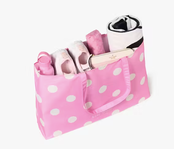 AUTHENTIC/ORIGINAL Kate Spade KS Park Dot Tote Pink Shopper Large Bag
