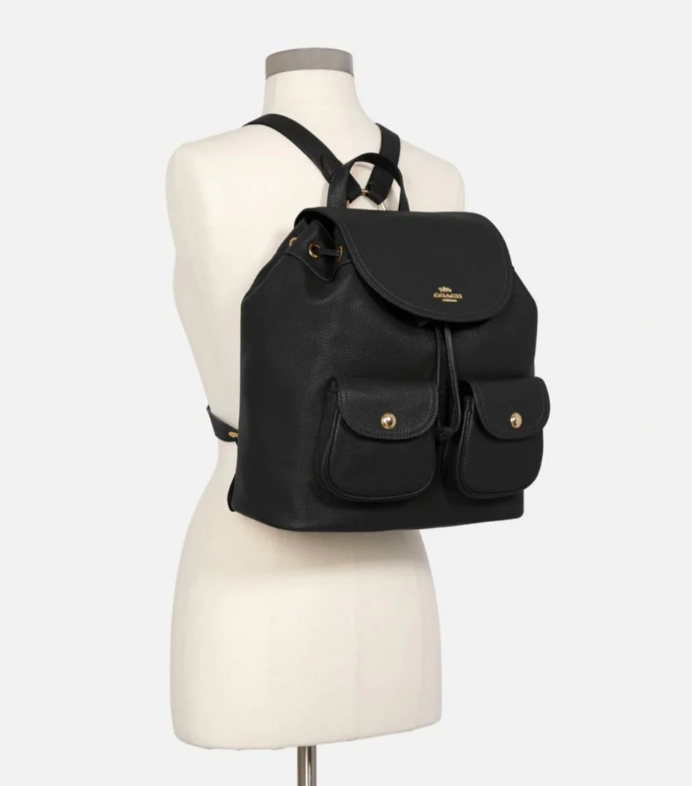 AUTHENTIC/ORIGINAL Preloved Coach Pennie Backpack Black Bag