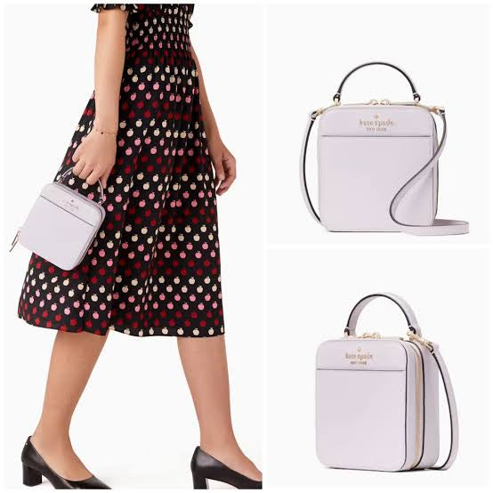 AUTHENTIC/ORIGINAL KateSpade KS Daisy Vanity Crossbody Bag in Lilac & Black