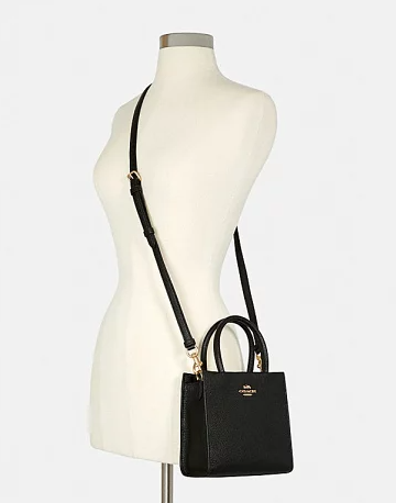 AUTHENTIC/ORIGINAL Preloved Coach Mini Cally Small Black Bag