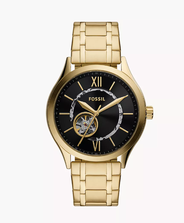 AUTHENTIC/ORIGINAL Fossil Fenmore Automatic Gold-Tone Stainless Steel Men's Watch