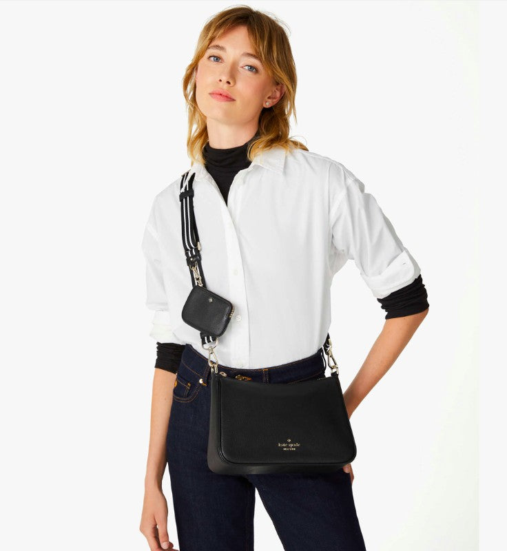 AUTHENTIC/ORIGINAL KateSpade KS Rosie Shoulder and Crossbody Bag in Black with Pouch