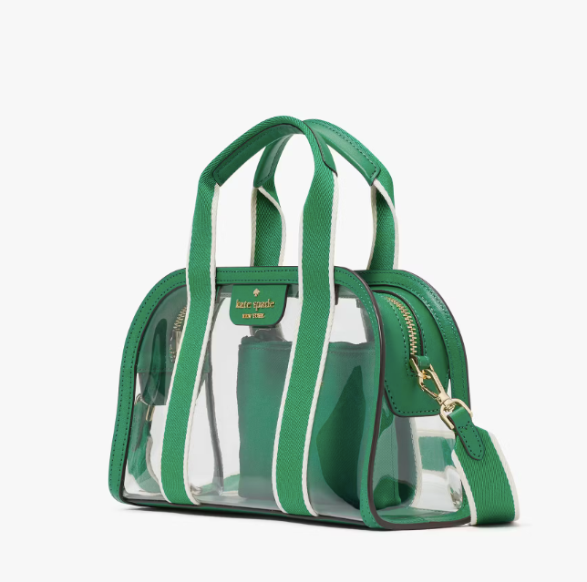 AUTHENTIC/ORIGINAL KateSpade KS Clare See Through Duffle Crossbody Bag Green