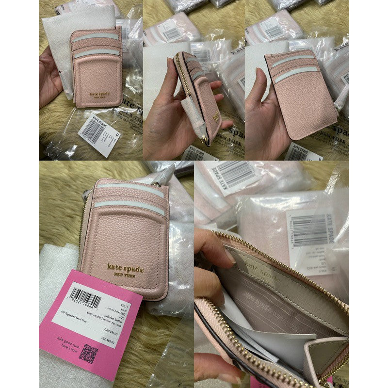 AUTHENTIC/ORIGINAL KateSpade KS Retail Knott Zip Cardholder Card Wallet