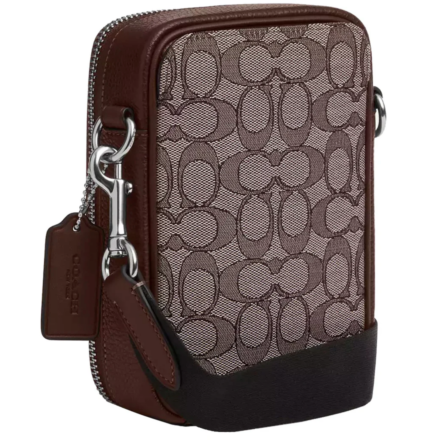 ORIG & IMPORTED Coach Stanton Crossbody In Signature Jacquard Maple Brown Men Bag