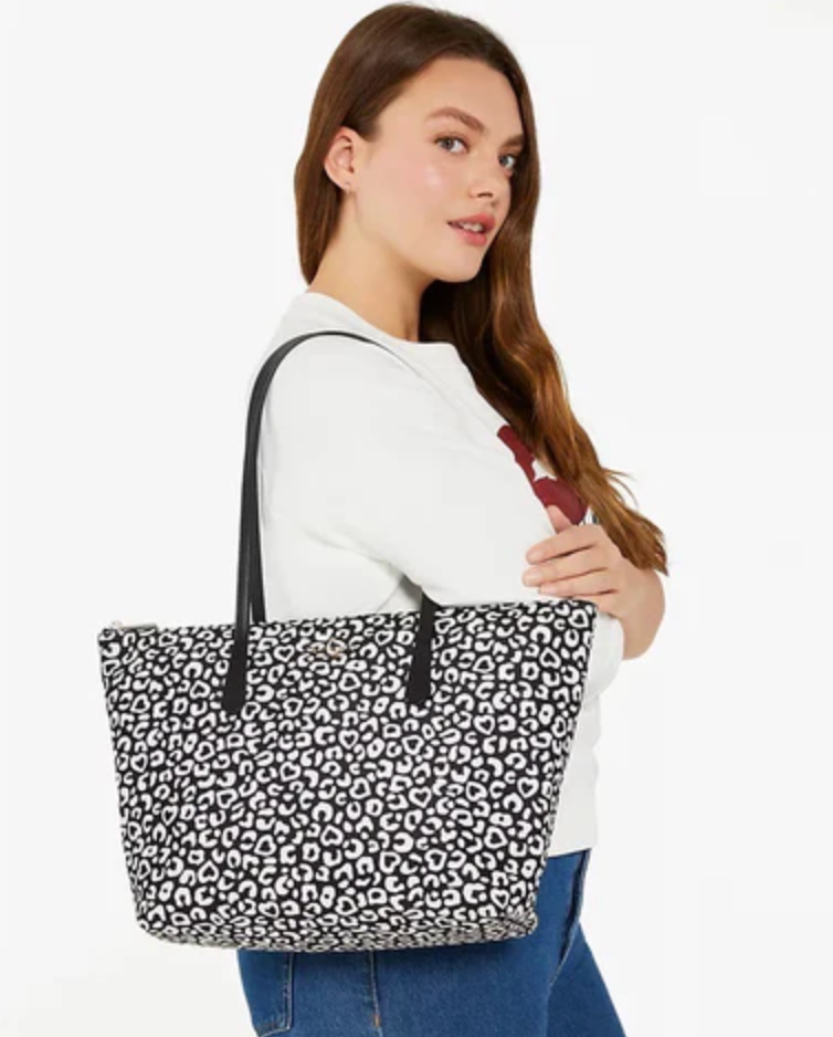 ORIG & IMPORTED KS Kitt Medium Tote Nylon Bag in Black / Brown / Green / Purple
