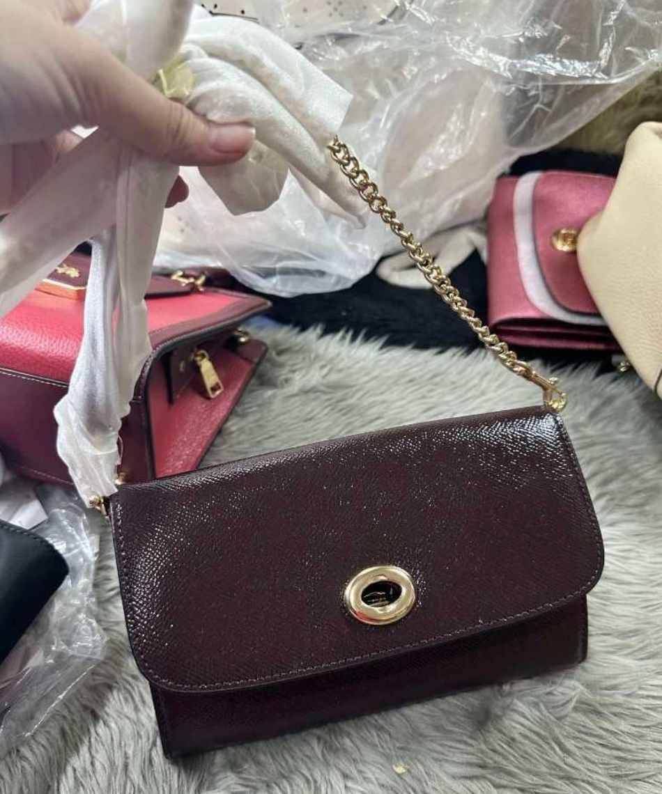 ORIG & IMPORTED CCH CHAIN BAG STRAP GOLD & SILVER
