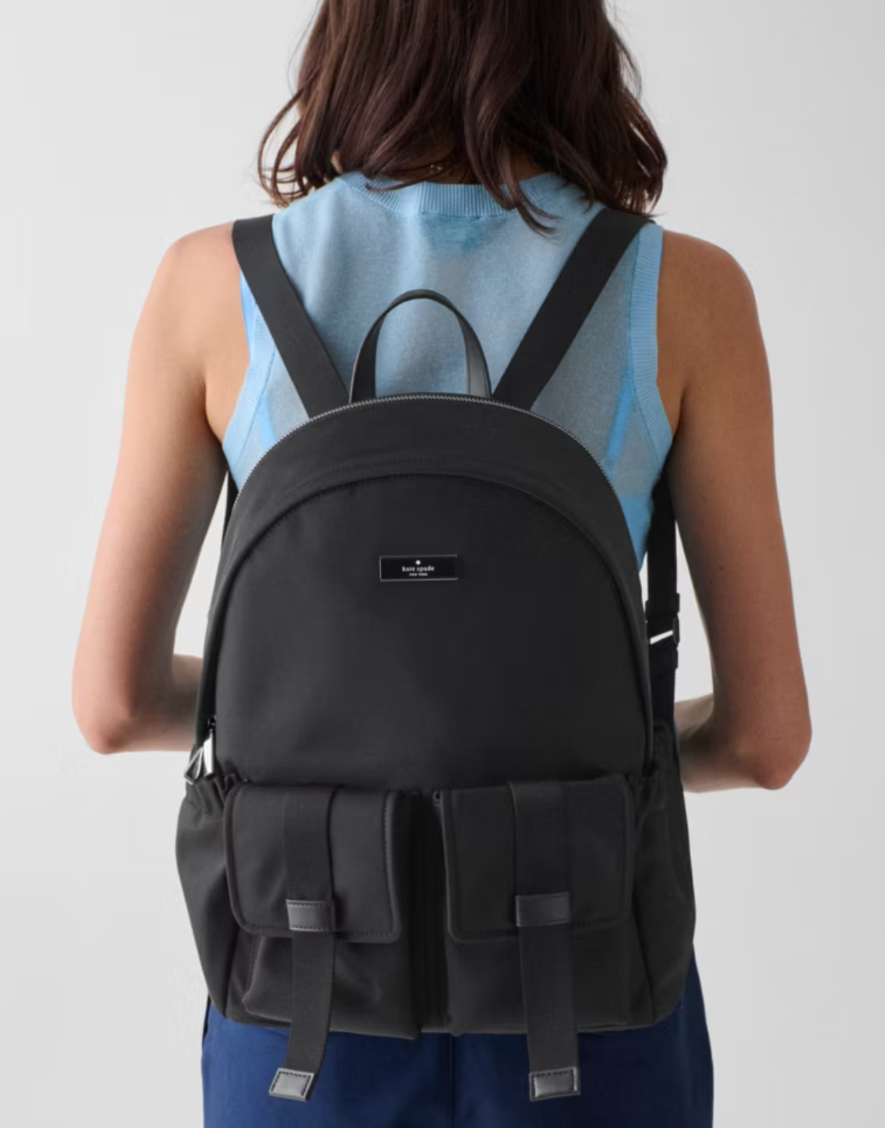 ORIG & IMPORTED KS Cargo Medium & Large Nylon Black Backpack Bag