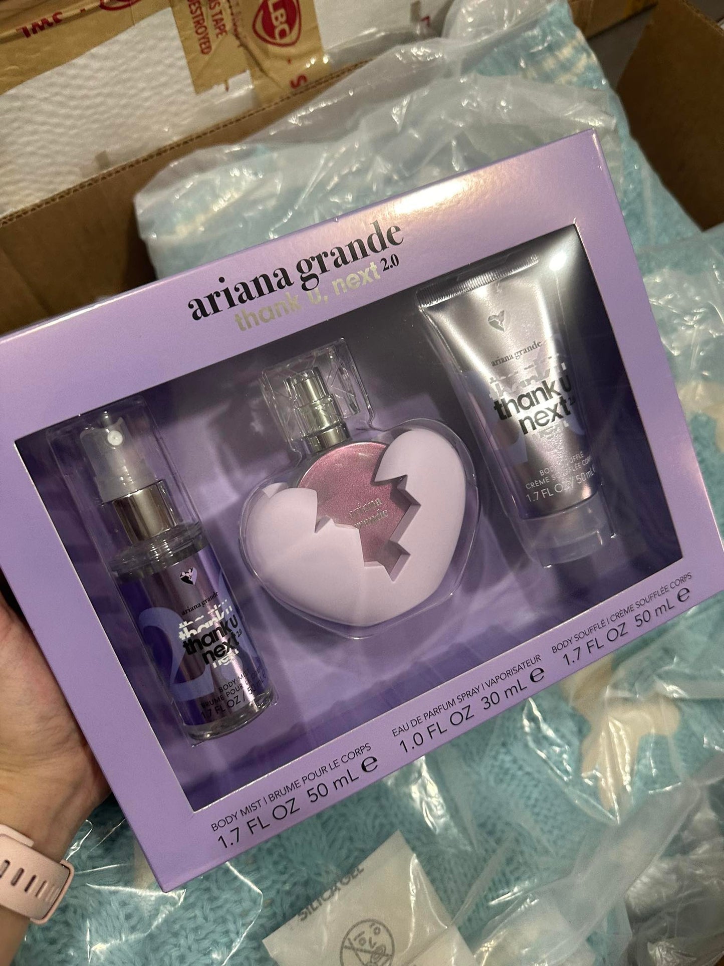 SALE! β€οΈ AUTHENTIC/ORIGINAL ARIANA GRANDE Thank u Next, Ari, Moonlight Perfume and Mist Gift Set