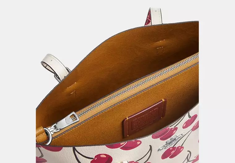 AUTHENTIC/ORIGINAL COACH Mollie Tote Bag 25 With Cherry Print