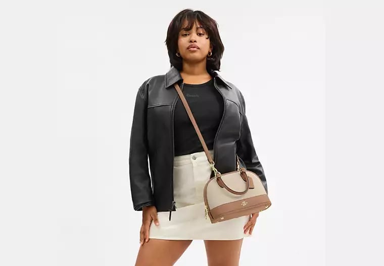 AUTHENTIC/ORIGINAL COACH Sabrina Satchel Bag In Colorblock