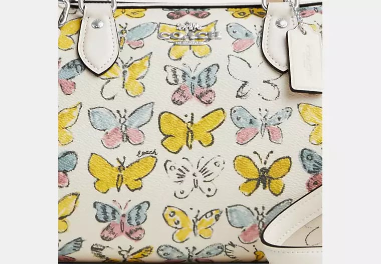 AUTHENTIC/ORIGINAL COACH Rowan Satchel Bag With Butterfly Print
