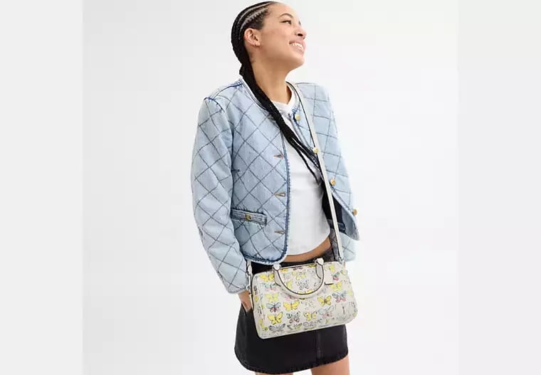 AUTHENTIC/ORIGINAL COACH Rowan Satchel Bag With Butterfly Print