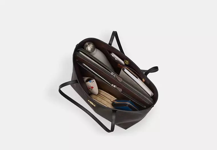 AUTHENTIC/ORIGINAL COACH City Tote Bag In Micro Signature Canva