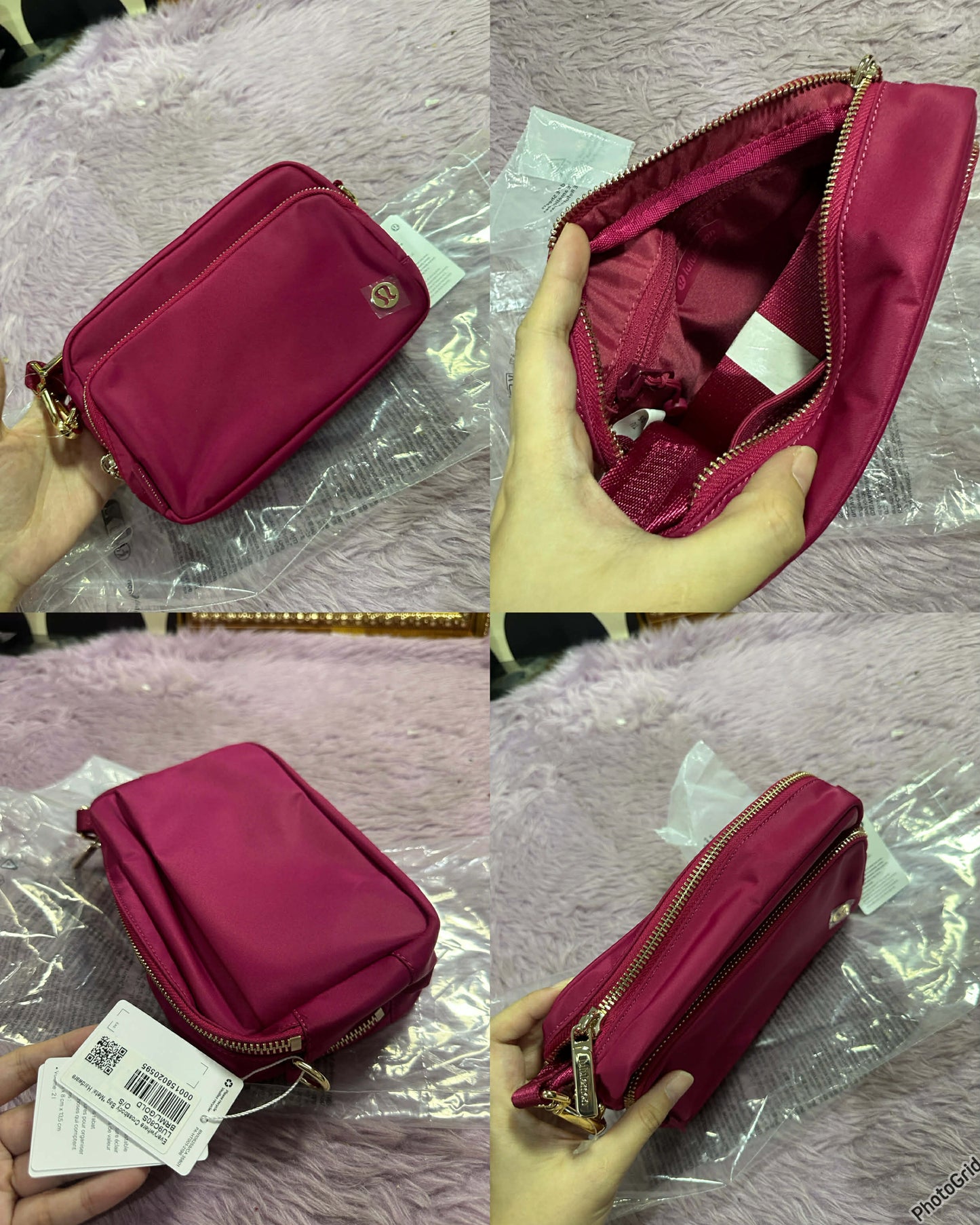 ORIG & IMPORTED Lululemon Everywhere Crossbody Small Men/Women Nylon Bag 2L Black/Pink/White