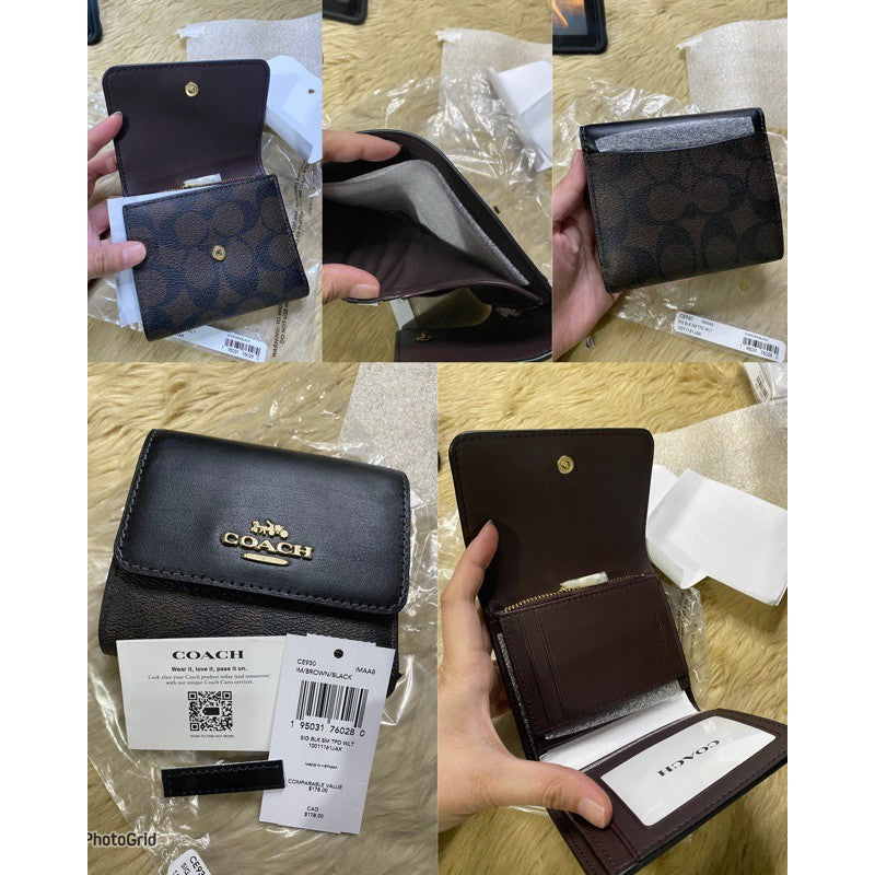 AUTHENTIC/ORIGINAL COACH NEW Small Trifold Card Wallet