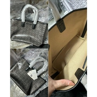 AUTHENTIC Michael K0rs MK Jodie Small Logo Jacquard Tote Bag