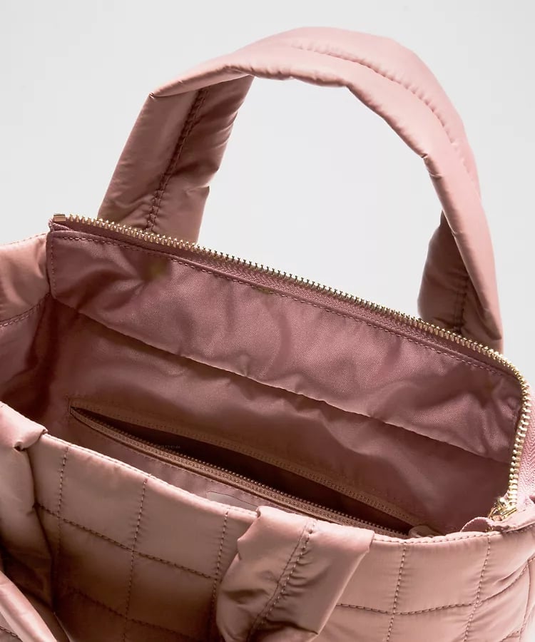 AUTHENTIC/ORIGINAL Lululemon Quilted Grid Small Tote Bag 5L - Spiced Chai/Gold