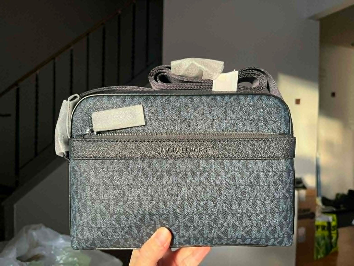 ORIG & IMPORTED MK Cooper Utility Signature Logo Camera Men Black/Blue Bag