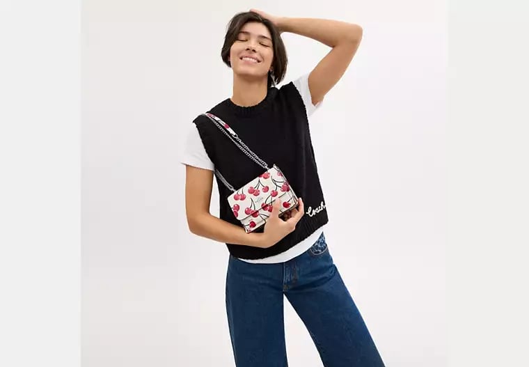 AUTHENTIC/ORIGINAL COACH Mini Klare Crossbody Bag With Cherry Print