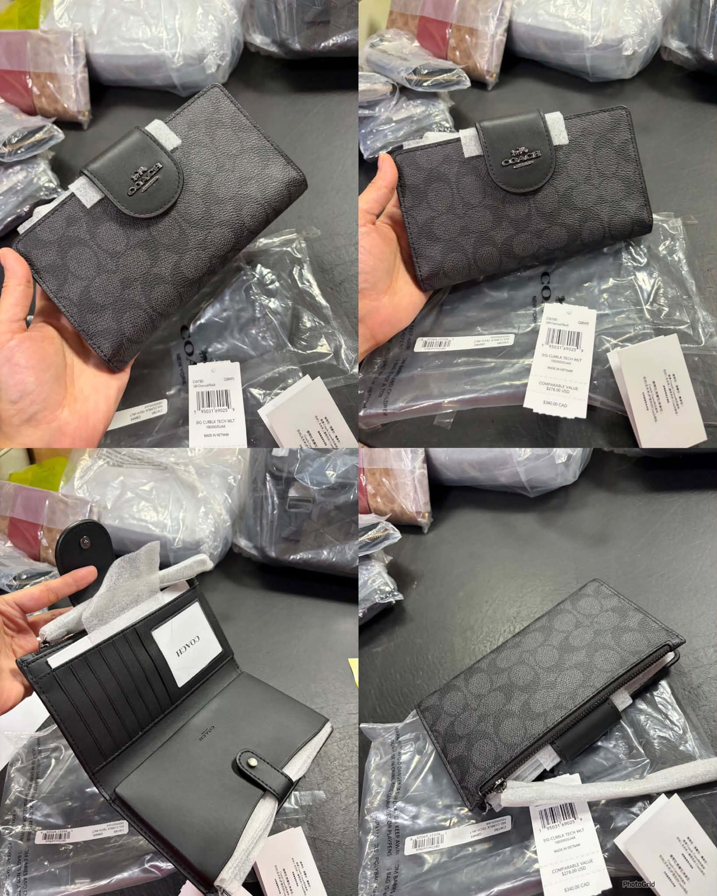 ORIG & IMPORTED CCH Phone Tech Long Wallet Brown Black