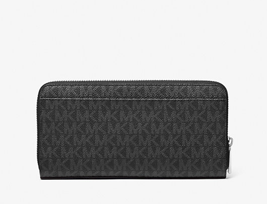 AUTHENTIC/ORIGINAL Michael K0rs MK Cooper Logo and Striped Smartphone Men's Long Wallet