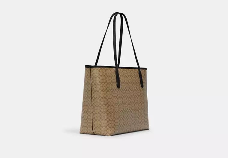 AUTHENTIC/ORIGINAL COACH City Tote Bag In Micro Signature Canva