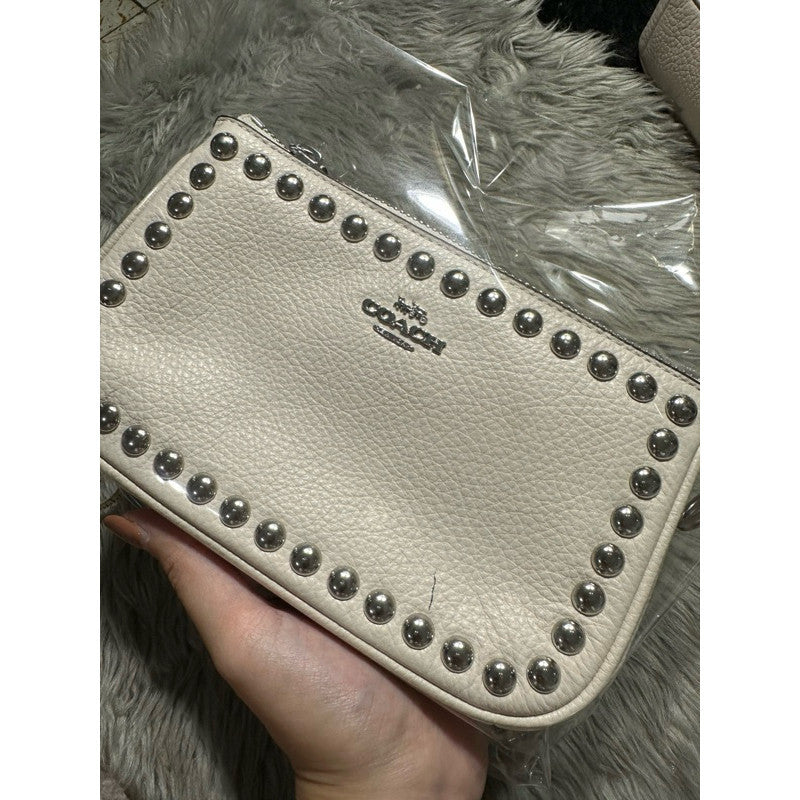 AUTHENTIC/ORIGINAL COACH Nolita 19 With Rivets Small Bag in WHITE/CHALK