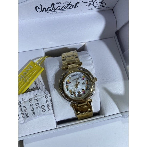 Invicta Character Collection GOLD Snoopy Women's Watch w/Mother of Pearl Dial - 40mm