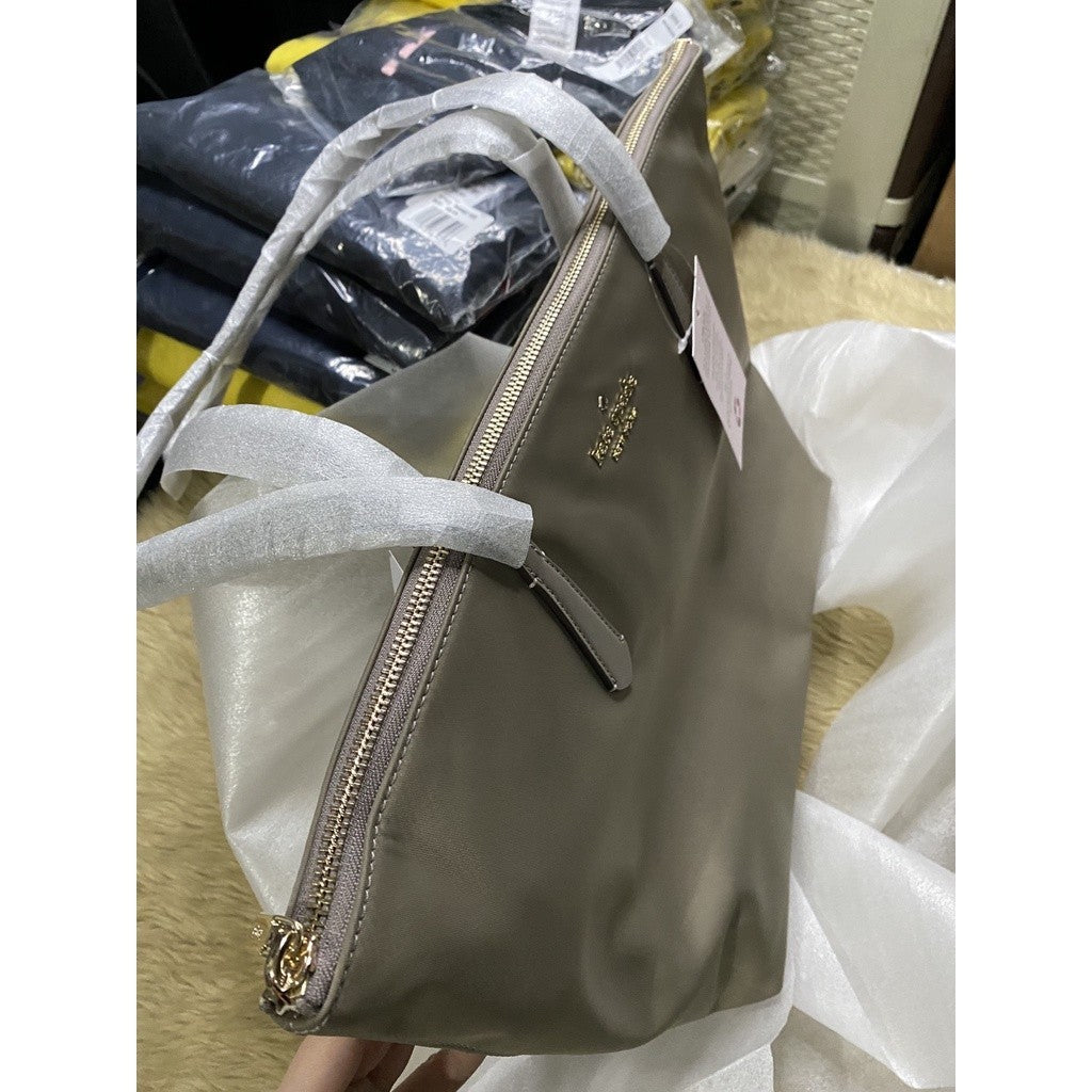 ORIG & IMPORTED KS Kitt Large Tote Nylon Bag in Brown/Taupe