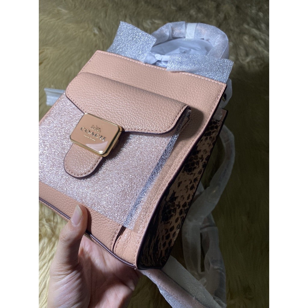 SALE! ❤️ C0ACH Mini Pepper Crossbody Bag in Gold/Shell Pink
