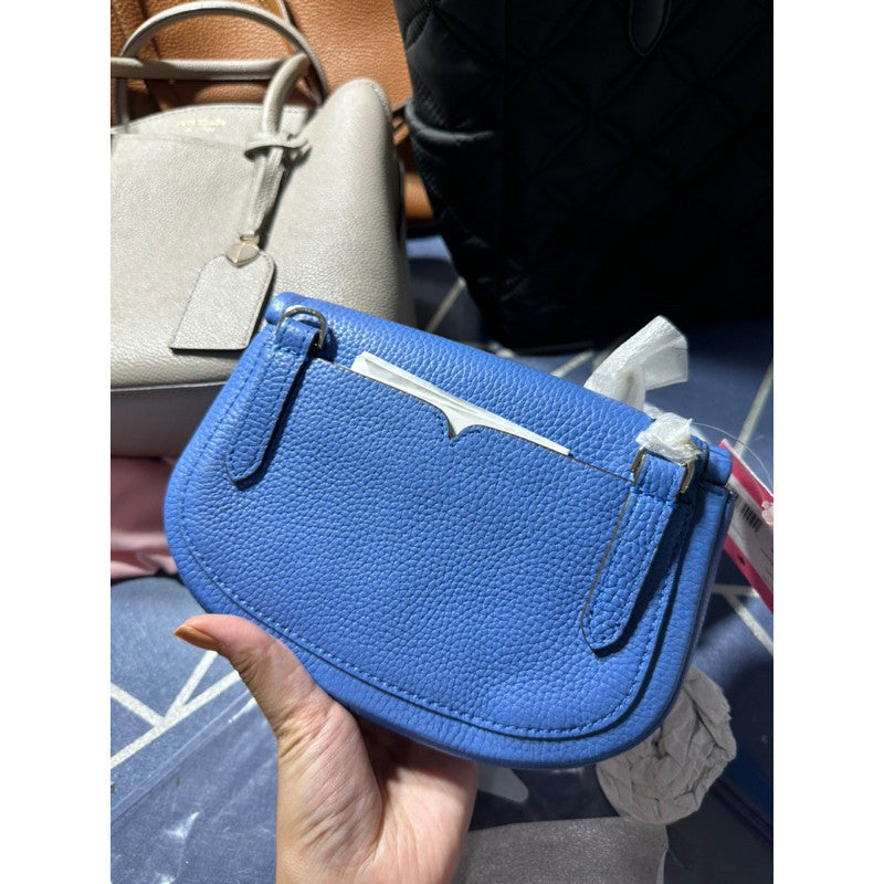 ORIG & IMPORTED KS SMALL FLAP ROULETTE CROSSBODY BAG IN BLUE