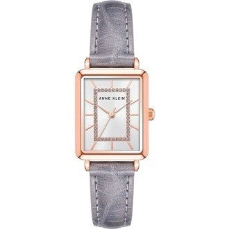 AK Klein Women's Japanese Quartz Dress Watch with Faux Leather Gray Strap AK/3820RGGY