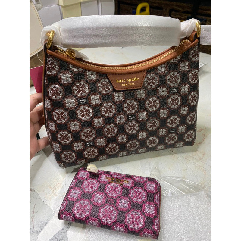 ORIG & IMPORTED KS Retail Flower Monogram Coated Canvas Bag