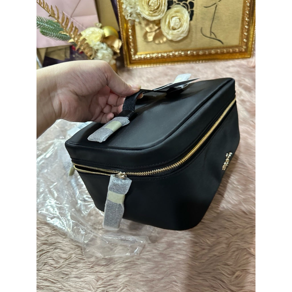 ORIG & IMPORTED Kate Spade KS Chelsea Travel Cosmetic Case Nylon Black Pouch