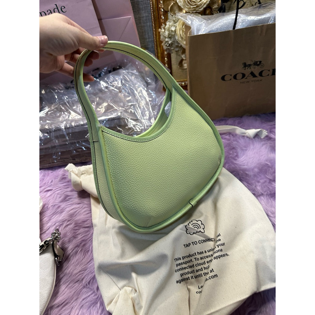 AUTHENTIC/ORIGINAL CCH Retail Ergo Bag In Coachtopia Leather - LIME GREEN