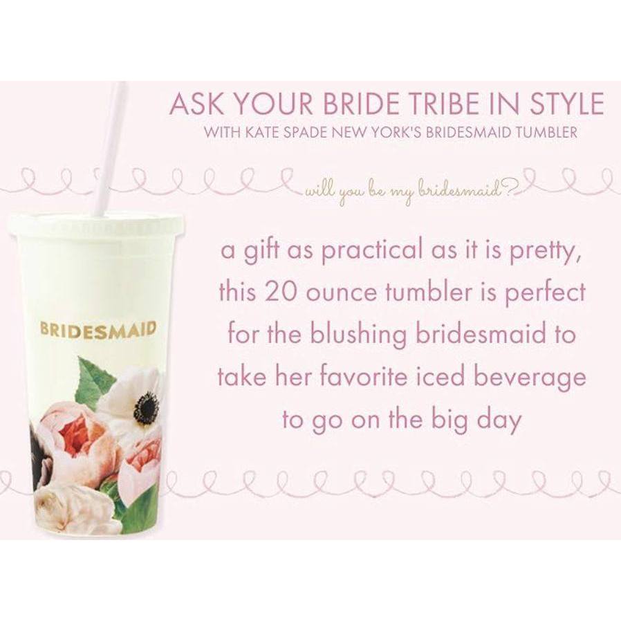 ORIG & IMPORTED KS Insulated Plastic Tumbler with Reusable Straw for Bridesmaids, 20 Ounces, Blushin