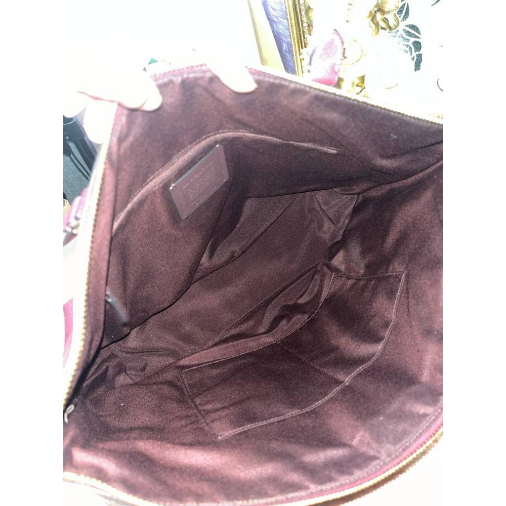 ORIG Preloved CCH Crossgrain Leather Gallery Tote Pink Fuchsia Bag