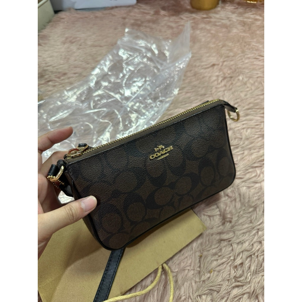ORIG Preloved CCH Nolita 19 In Signature Canvas Brown Small Bag