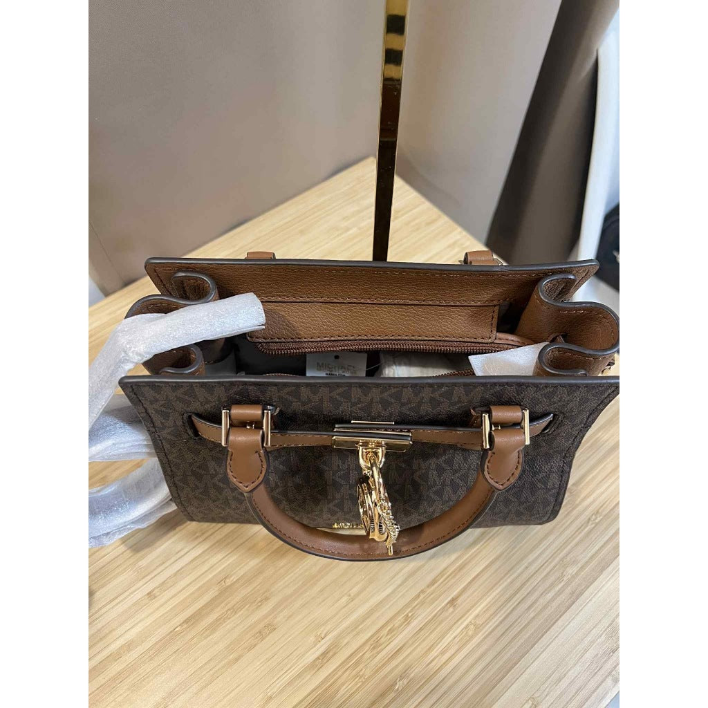 ORIG & IMPORTED MK Hamilton Small Logo Satchel Brown Bag