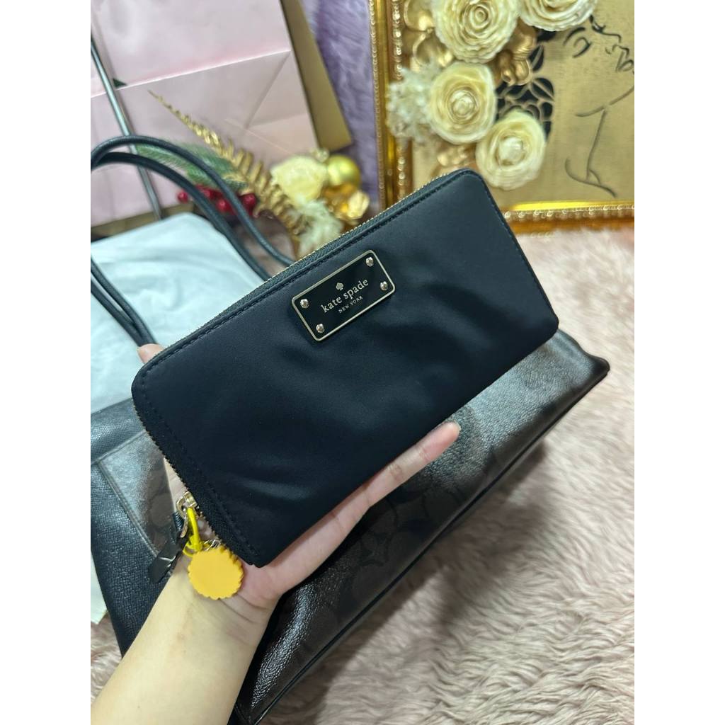 ORIG Preloved KS Blake Avenue Neda Nylon Long Black Wallet