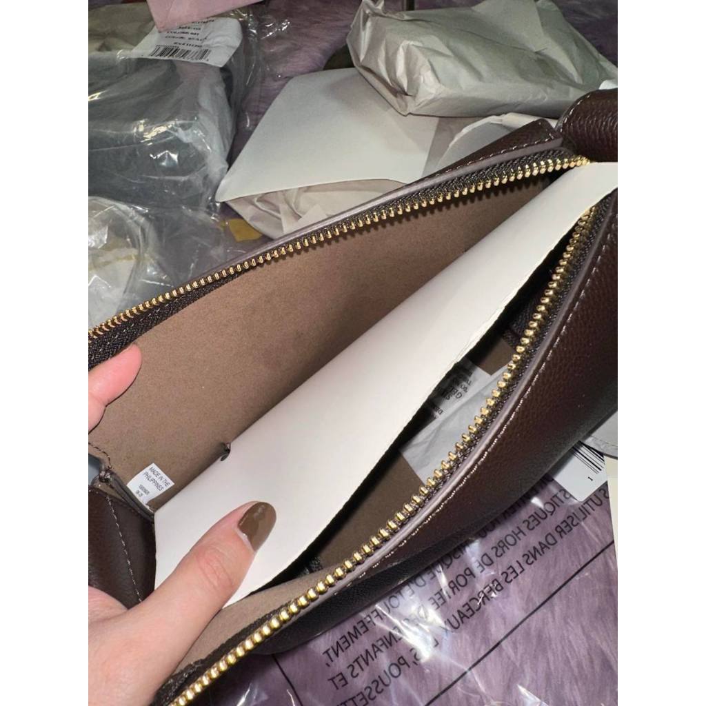 ORIG & IMPORTED TBurch Small Romy Leather Shoulder Bag Deep Brown