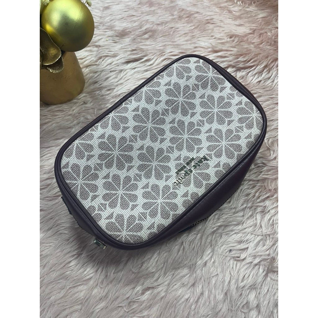 ORIG Preloved KS Infinite Spade Flower Medium Camera Bag Pink