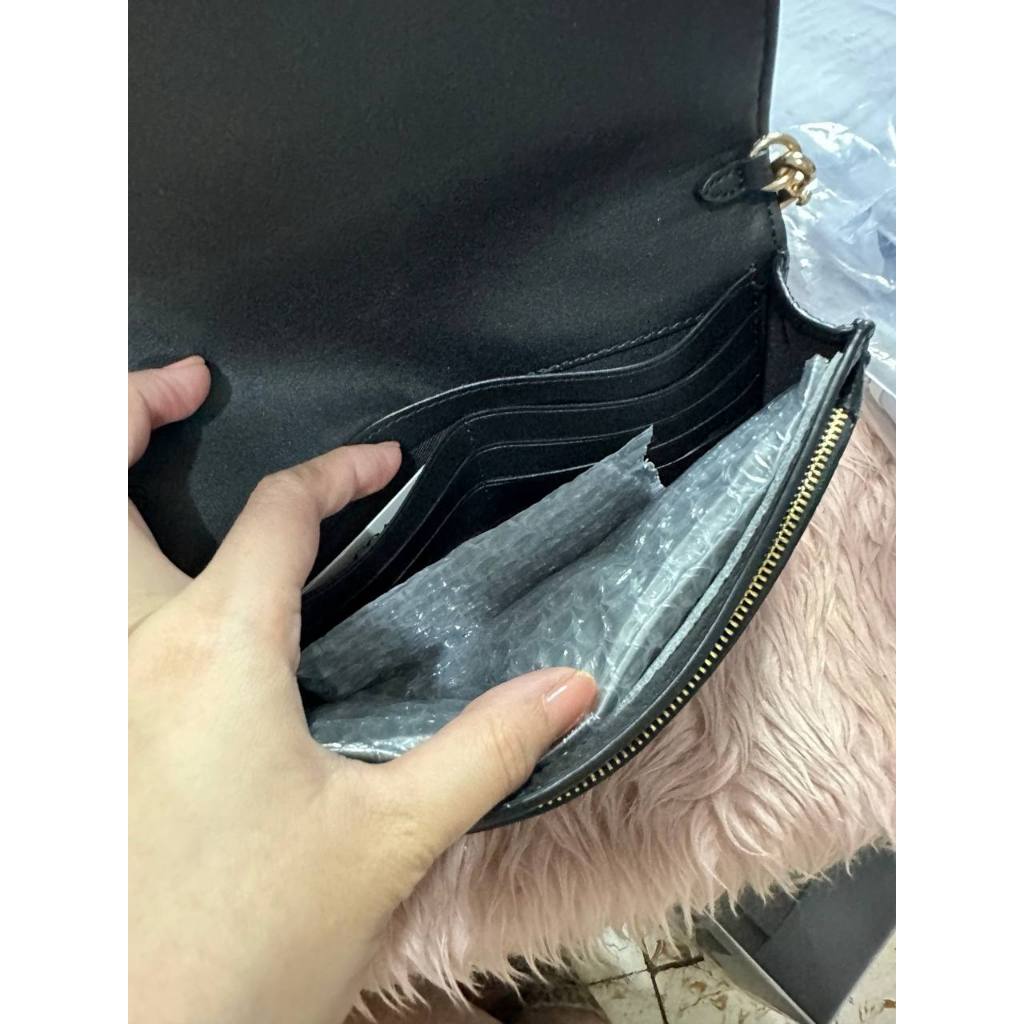 ORIG Preloved CCH Anna Foldover Clutch Crossbody Black Bag