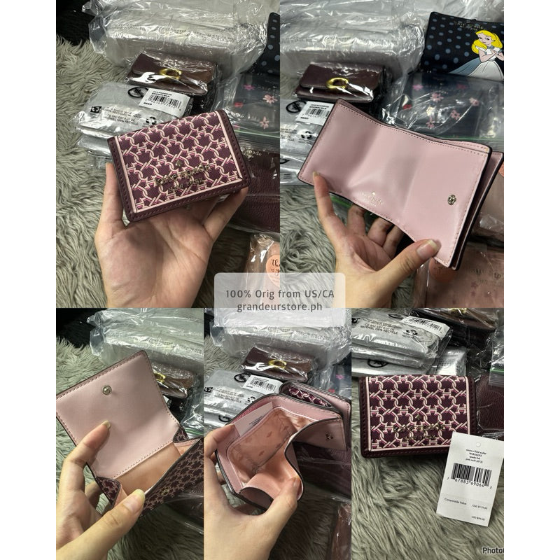 ORIG & IMPORTED KS Staci Micro TriFold Small Black / Blue /Pink Wallet