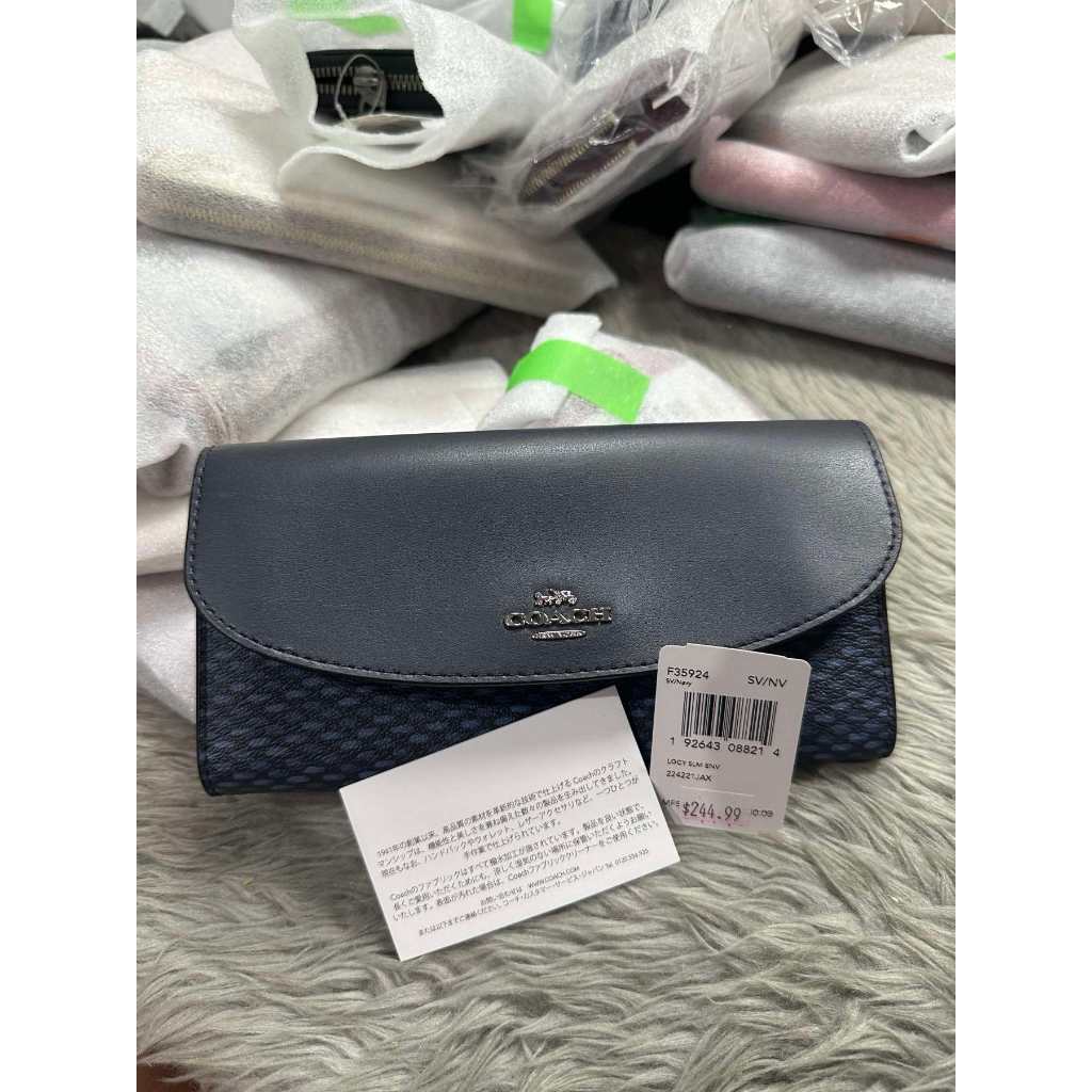 ORIG & IMPORTED CCH Slim Envelope Long Wallet Navy Blue